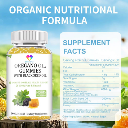 Oil Of Oregano With Black Seed Oil Gummies